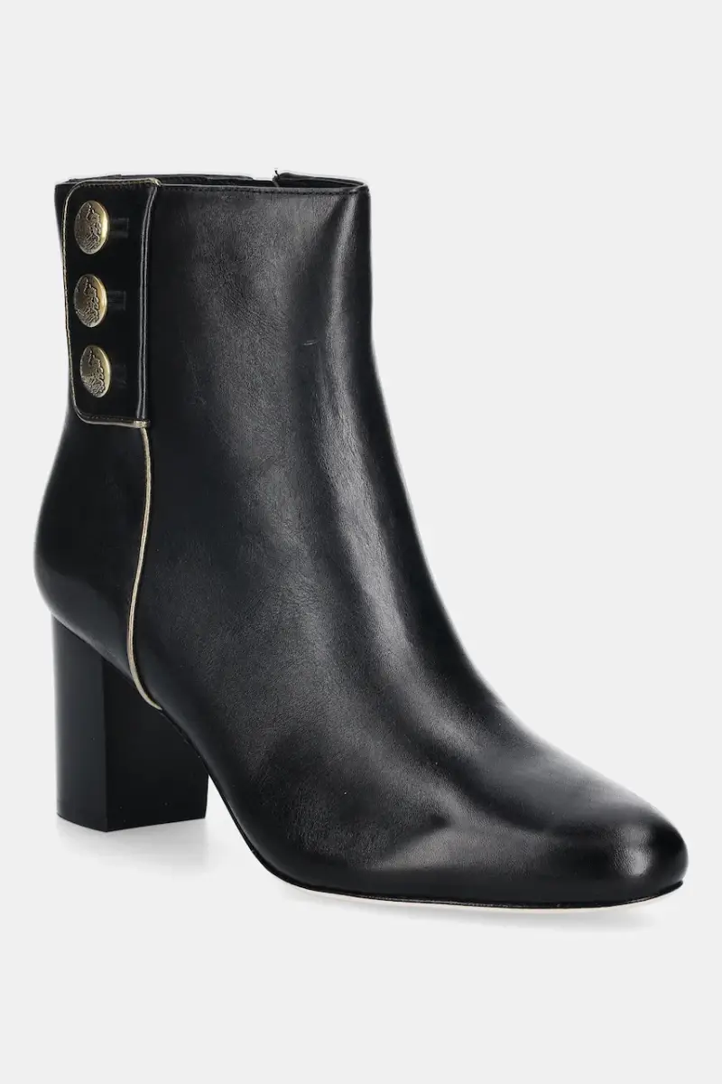 stivaletti alla caviglia in pelle Kenndi Bt Hl donna colore nero 802980065001