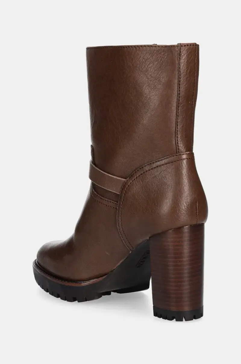 stivaletti alla caviglia in pelle Lyvia donna colore marrone 802937819003 miniatura 3