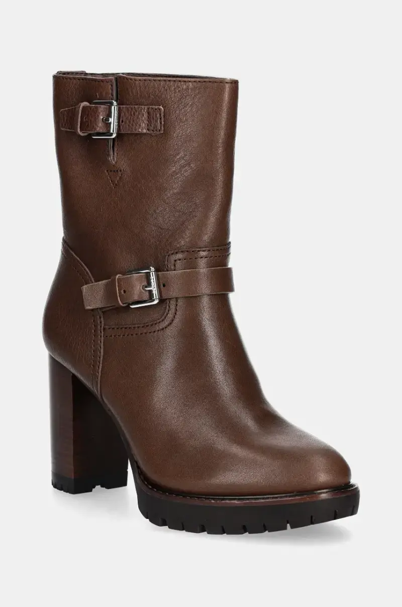 stivaletti alla caviglia in pelle Lyvia donna colore marrone 802937819003