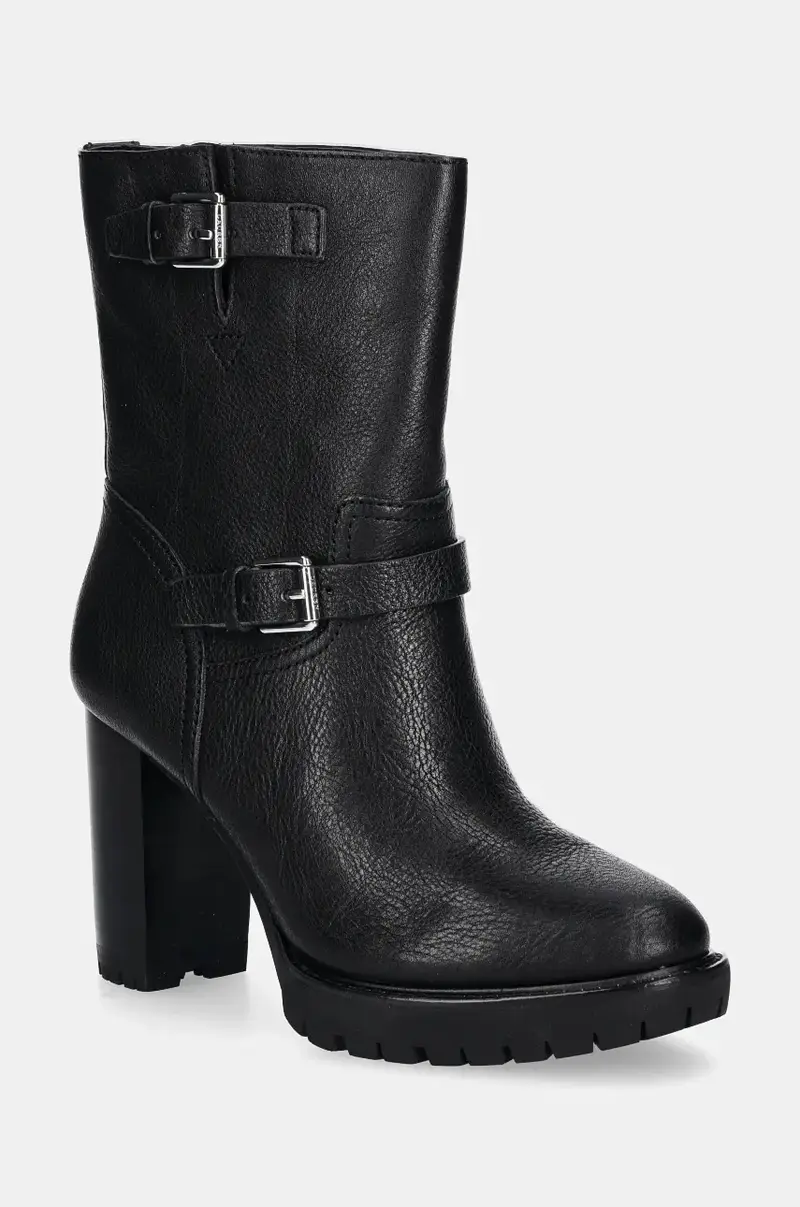 stivaletti alla caviglia in pelle Lyvia donna colore nero 802937819001