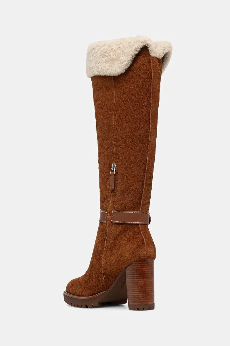 stivali in pelle scamosciata Tasha Tl Hl donna colore marrone 802977893002 miniatura 3