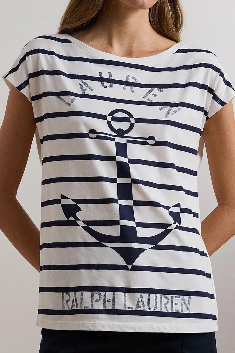 Lauren Ralph Lauren T-shirt Donna Bianco 3300767 miniatura 4
