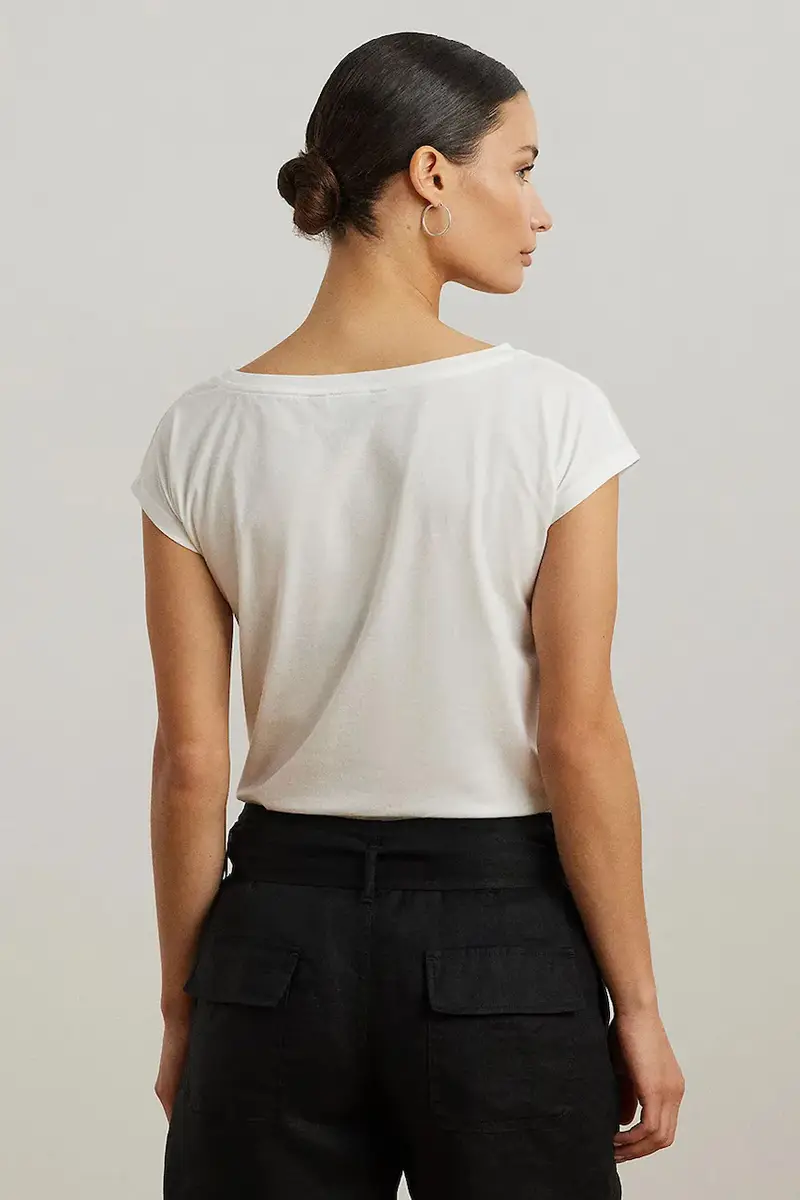 Lauren Ralph Lauren T-shirt Donna Bianco 3577265 miniatura 2