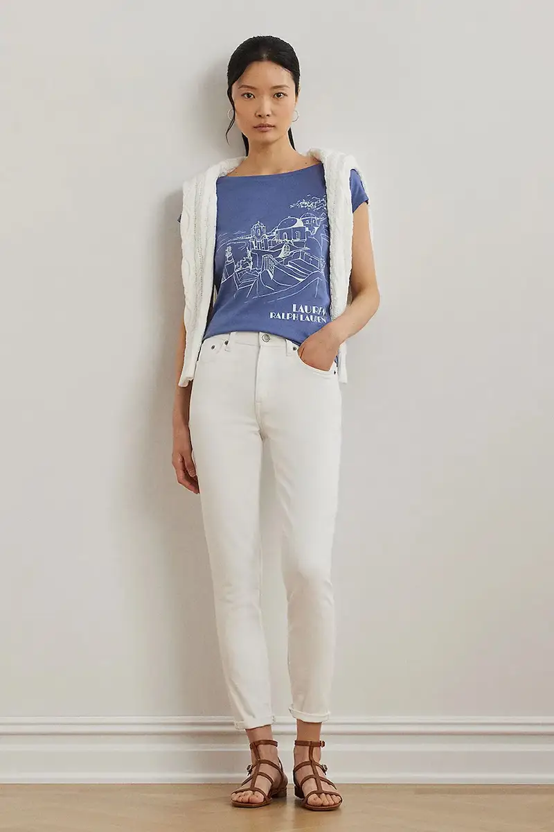 Lauren Ralph Lauren T-shirt Donna Blu 3580651 miniatura 3