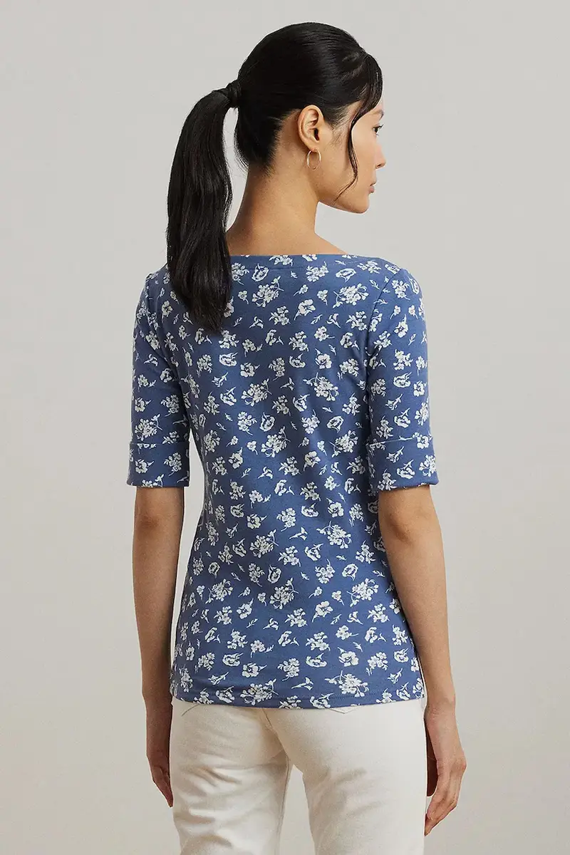 Lauren Ralph Lauren T-shirt Donna Blu 2982586 miniatura 2