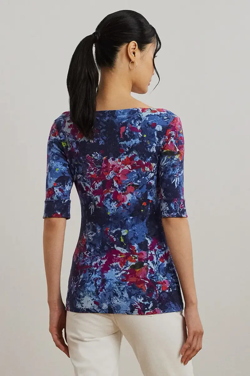 Lauren Ralph Lauren T-shirt Donna Blu 3424091 miniatura 2