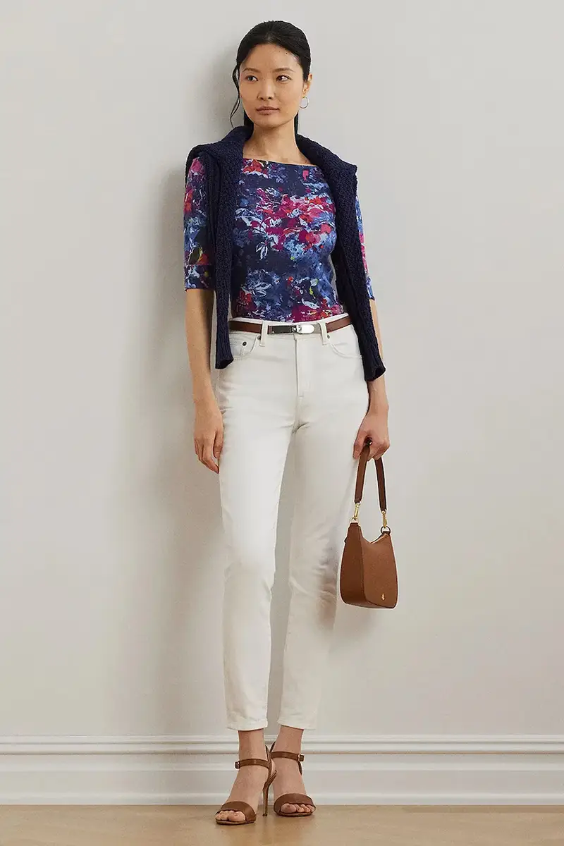 Lauren Ralph Lauren T-shirt Donna Blu 3424091 miniatura 4