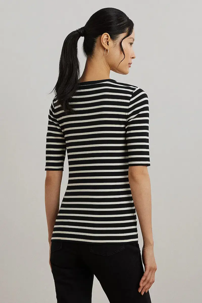 Lauren Ralph Lauren T-shirt Donna Nero 3151989 miniatura 2