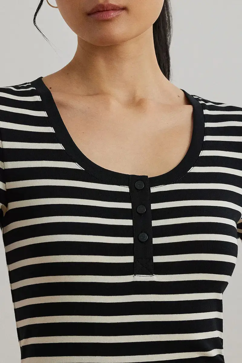 Lauren Ralph Lauren T-shirt Donna Nero 3151989 miniatura 4