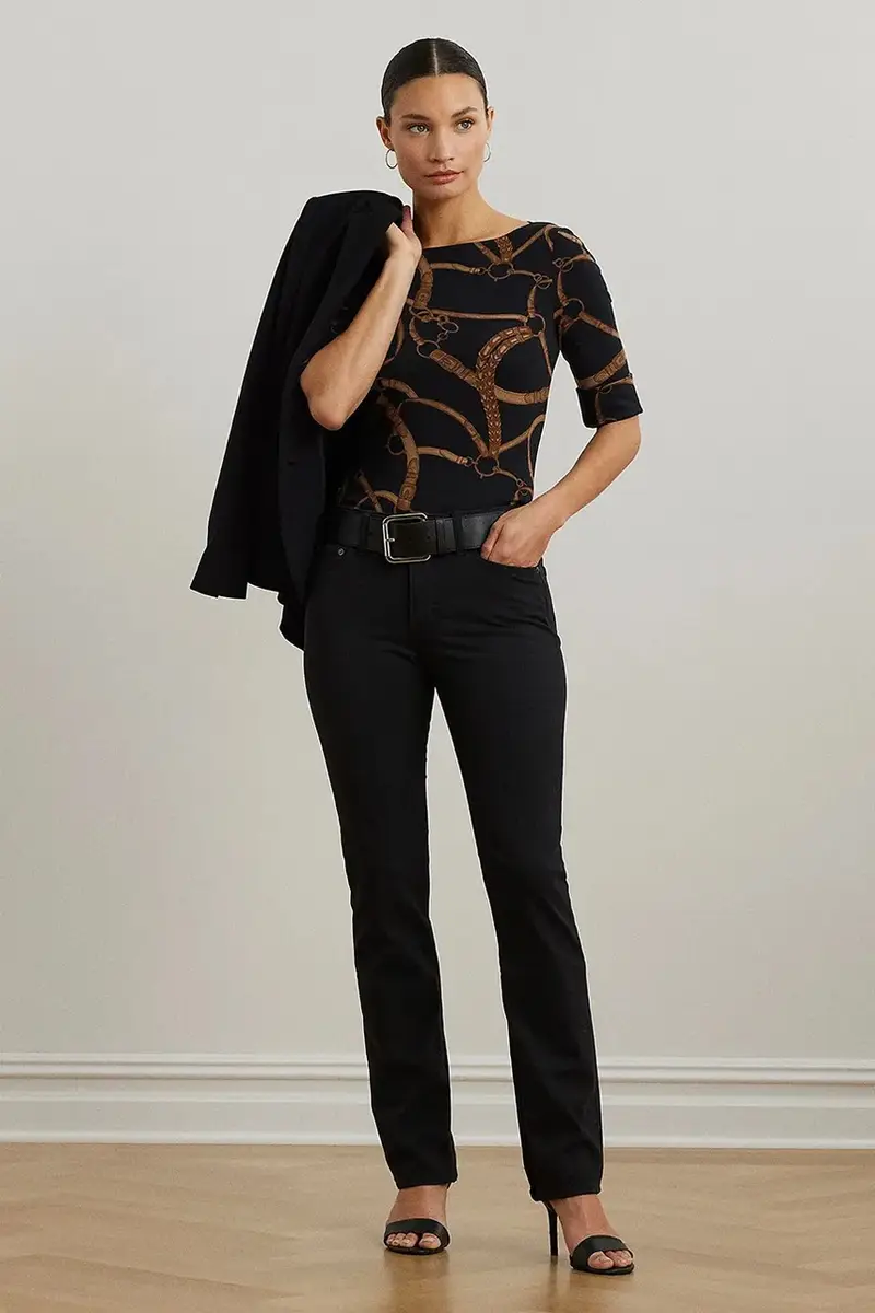 Lauren Ralph Lauren T-shirt Donna Nero 3426765 miniatura 3