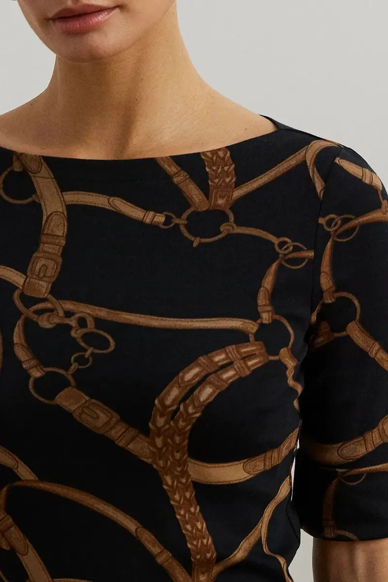 Lauren Ralph Lauren T-shirt Donna Nero 3426765 miniatura 4