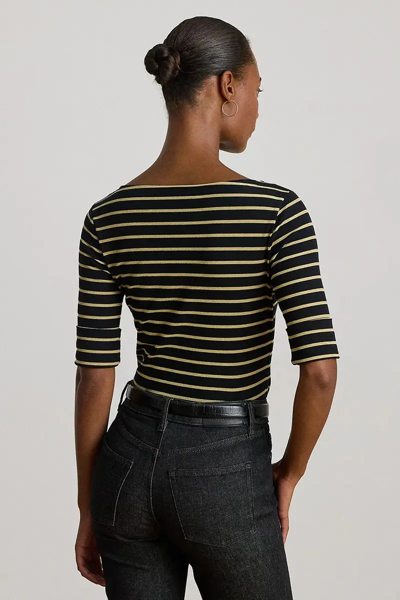 Lauren Ralph Lauren T-shirt Donna Nero 3649316 miniatura 2