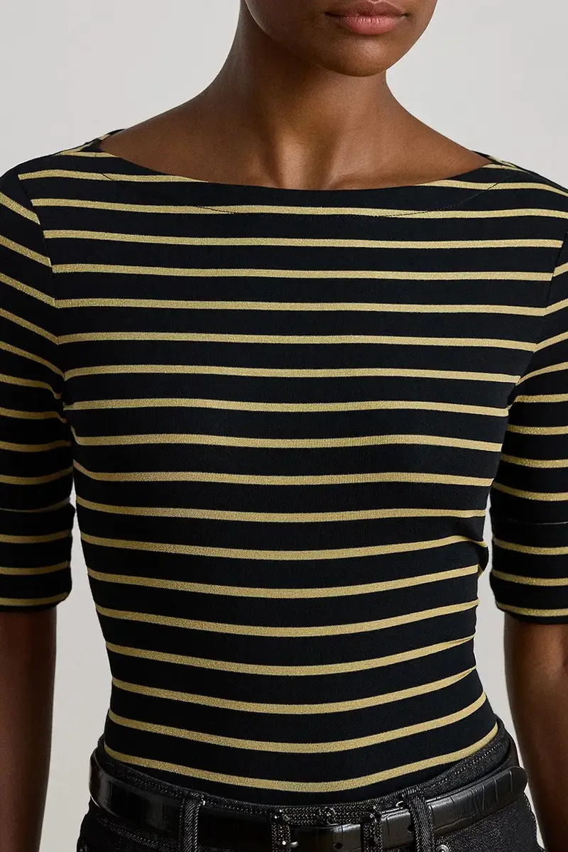 Lauren Ralph Lauren T-shirt Donna Nero 3649316 miniatura 4