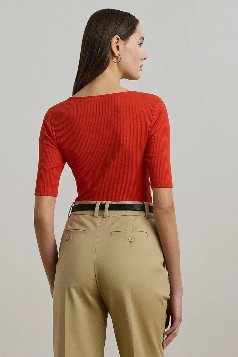 Lauren Ralph Lauren T-shirt Donna Rosso 3667076 miniatura 2