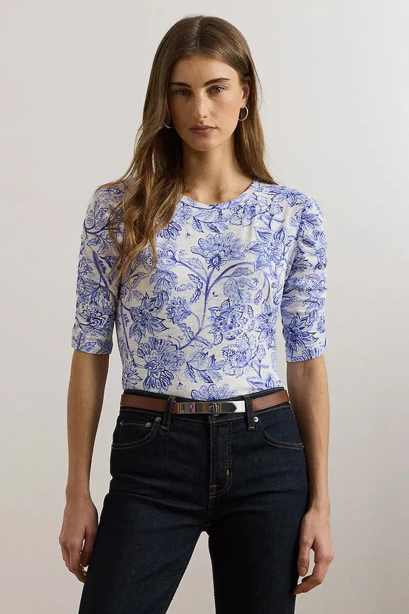 t-shirt in cotone colore blu 200971025