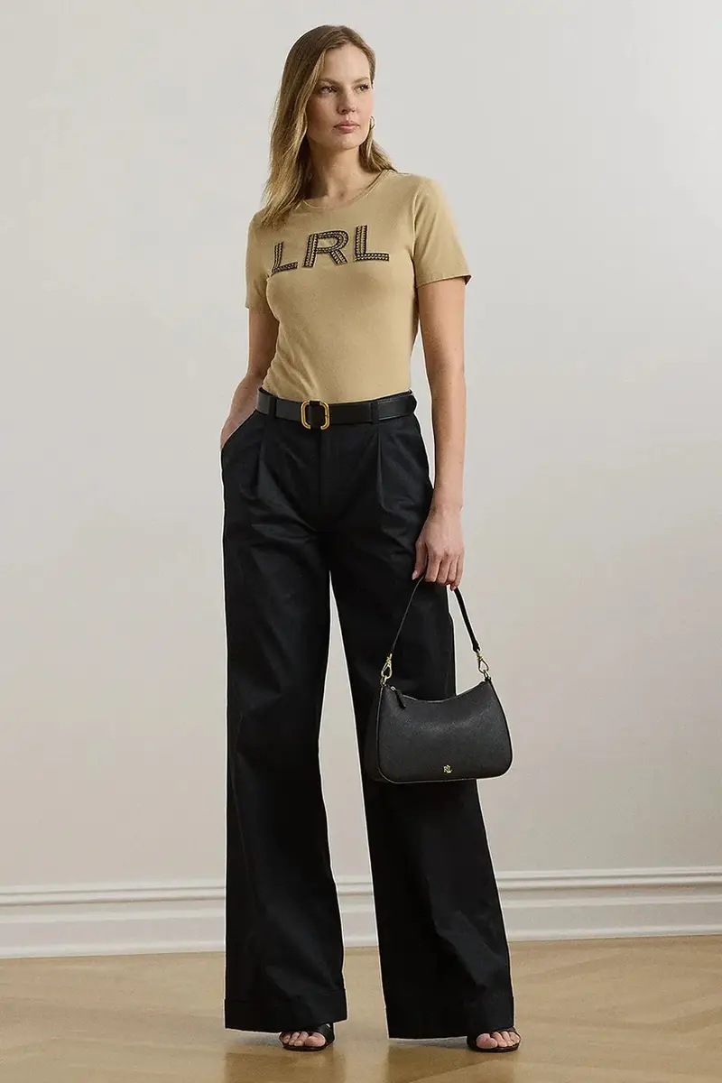 Lauren Ralph Lauren T-shirt Donna Beige 3572008 miniatura 3