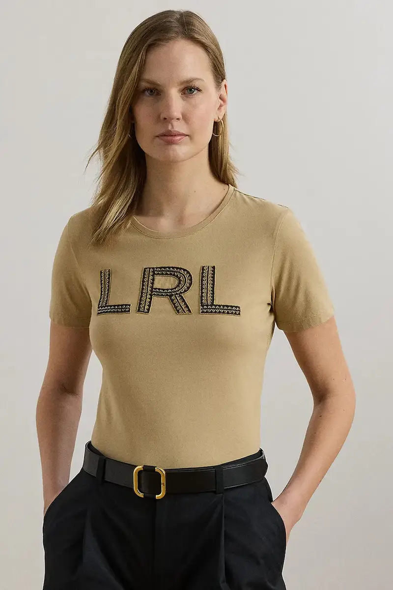 Lauren Ralph Lauren T-shirt Donna Beige 3572008
