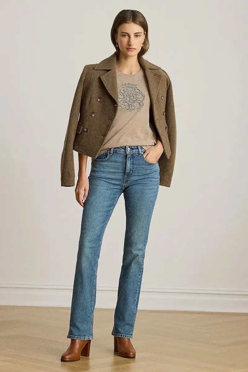 Lauren Ralph Lauren T-shirt Donna Beige 3575071 miniatura 3