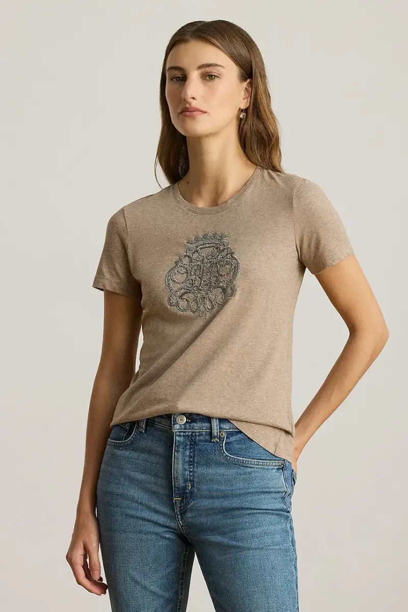 Lauren Ralph Lauren T-shirt Donna Beige 3575071