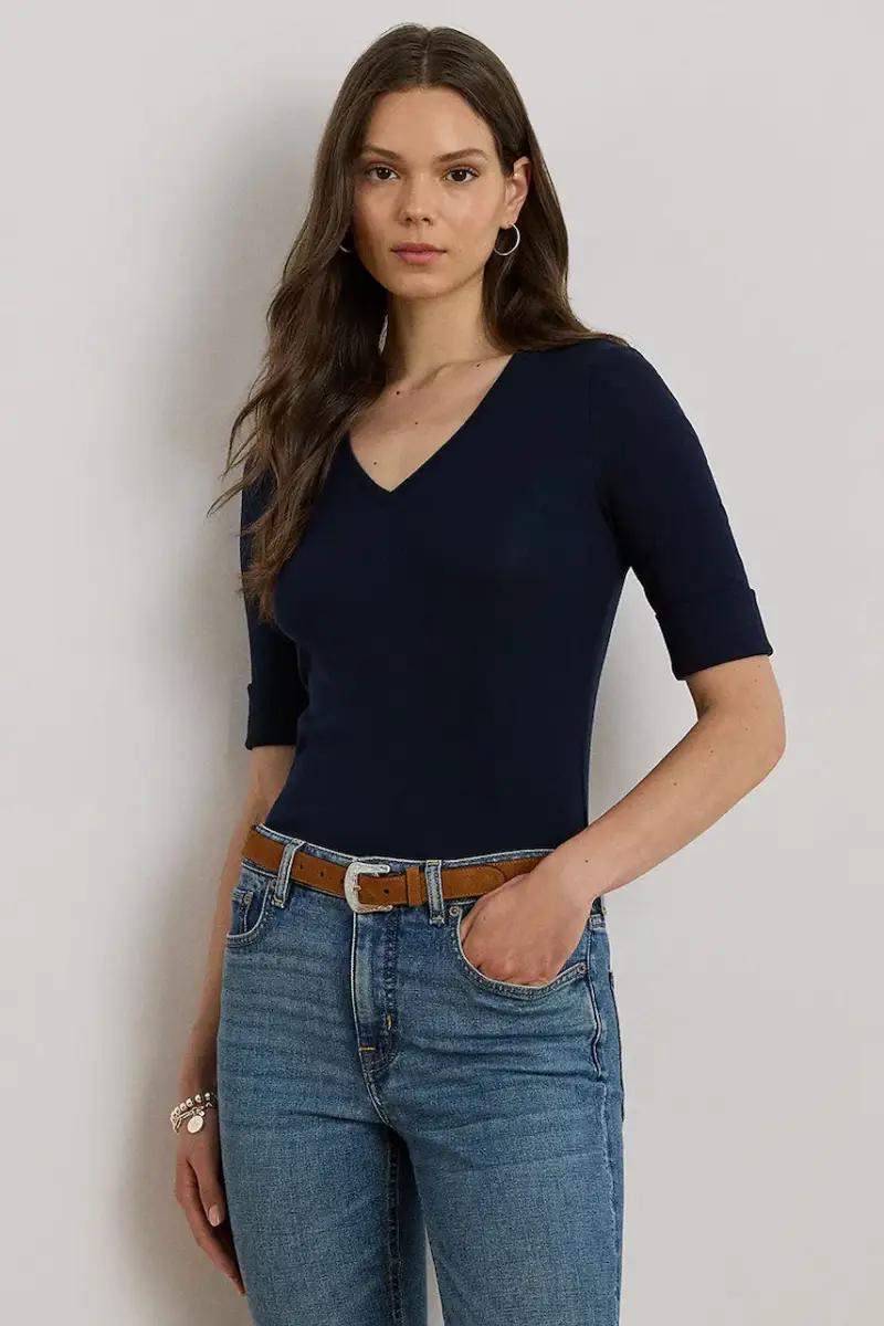 Lauren Ralph Lauren T-shirt Donna Bianco 3591775 miniatura 5