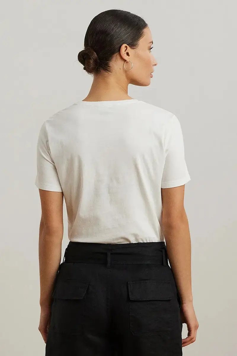 Lauren Ralph Lauren T-shirt Donna Bianco 3577329 miniatura 2