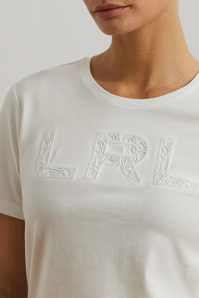 Lauren Ralph Lauren T-shirt Donna Bianco 3577329 miniatura 4