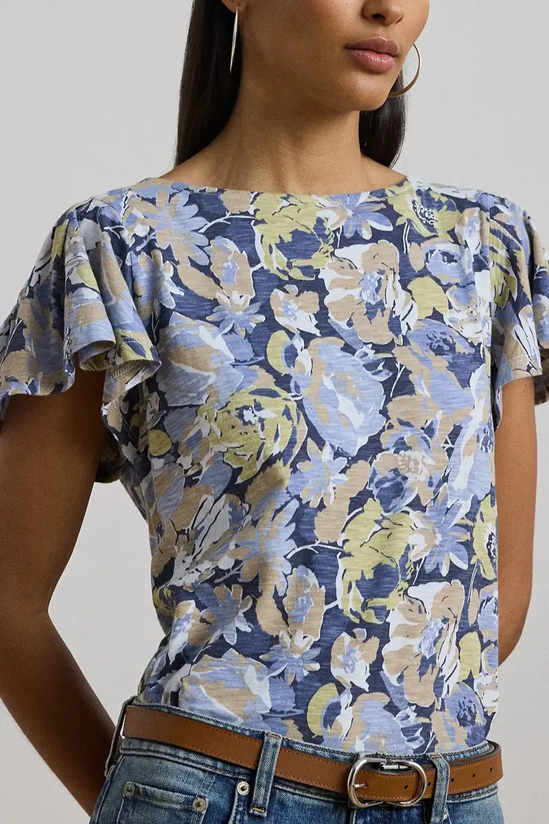 Lauren Ralph Lauren T-shirt Donna Blu 3580503 miniatura 4