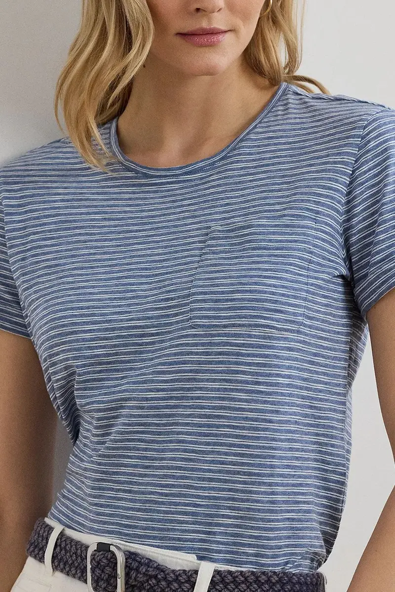 Lauren Ralph Lauren T-shirt Donna Blu 3580659 miniatura 4