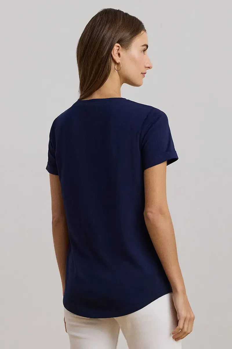 Lauren Ralph Lauren T-shirt Donna Blu 3133503 miniatura 2