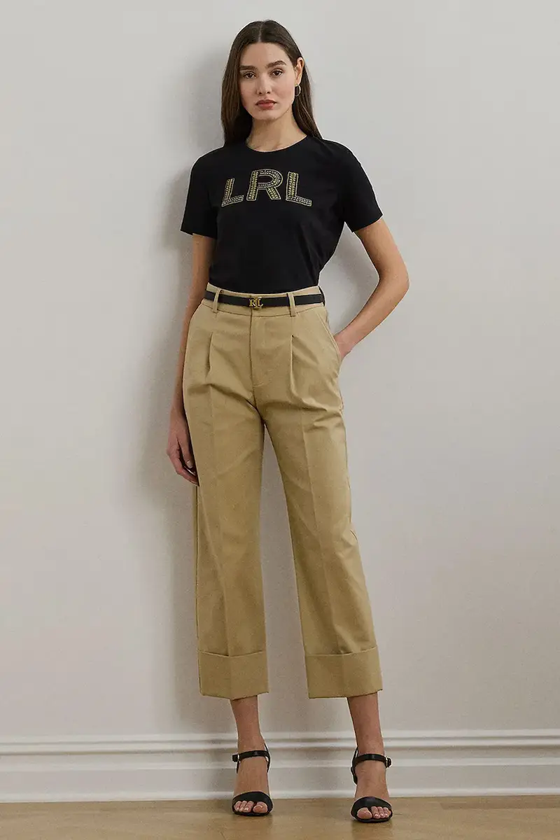 Lauren Ralph Lauren T-shirt Donna Nero 3637092 miniatura 3