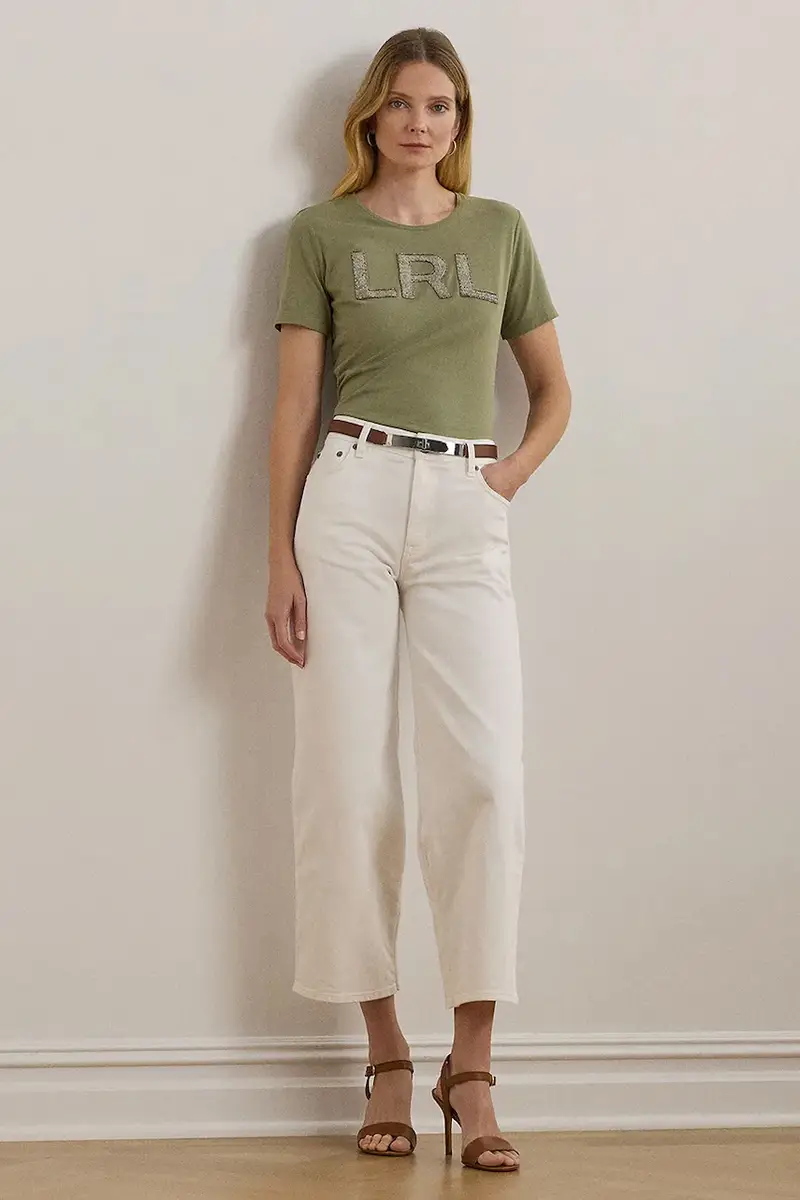 Lauren Ralph Lauren T-shirt Donna Verde 3349808 miniatura 3