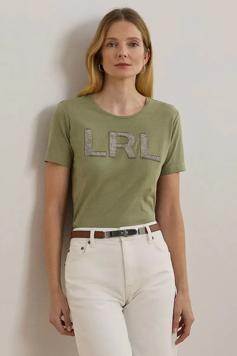 Lauren Ralph Lauren T-shirt Donna Verde 3349808