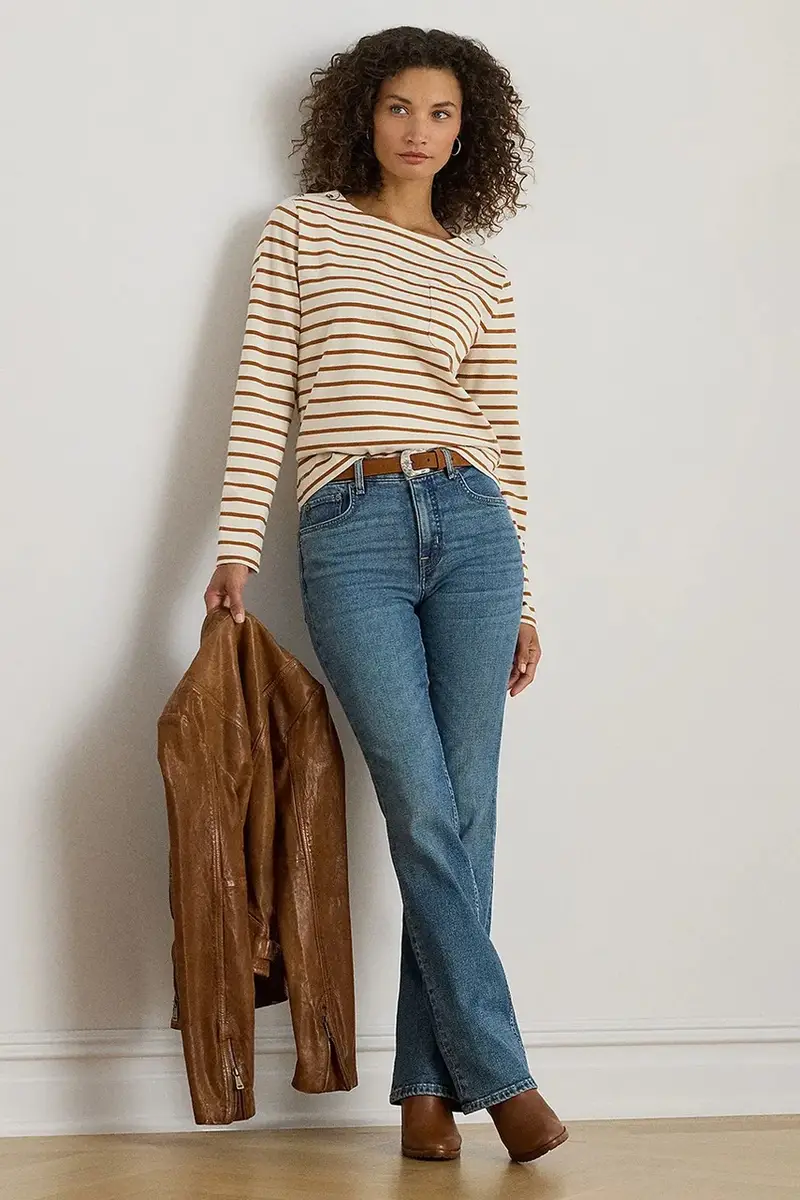 Lauren Ralph Lauren Top Donna Beige 3574475 miniatura 3