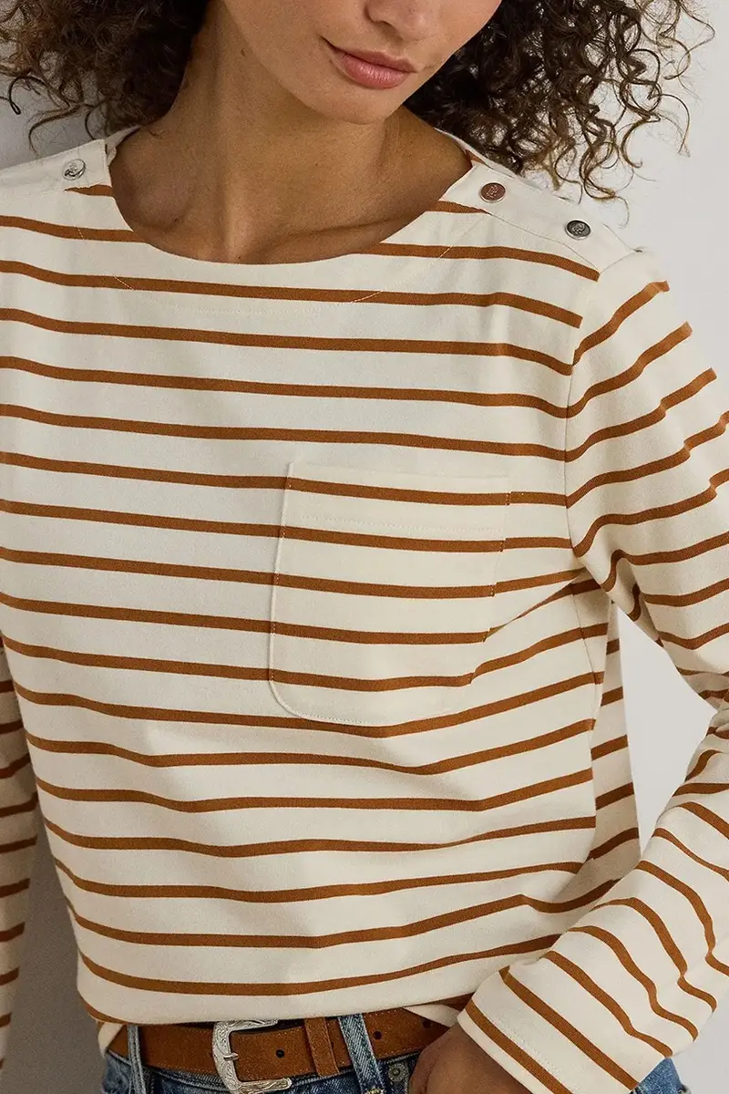 Lauren Ralph Lauren Top Donna Beige 3574475 miniatura 4