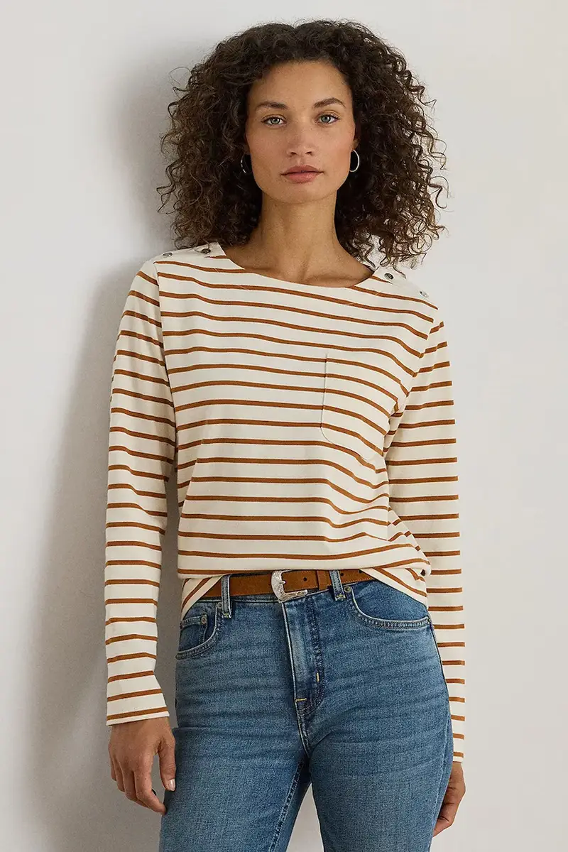 Lauren Ralph Lauren Top Donna Beige 3574475