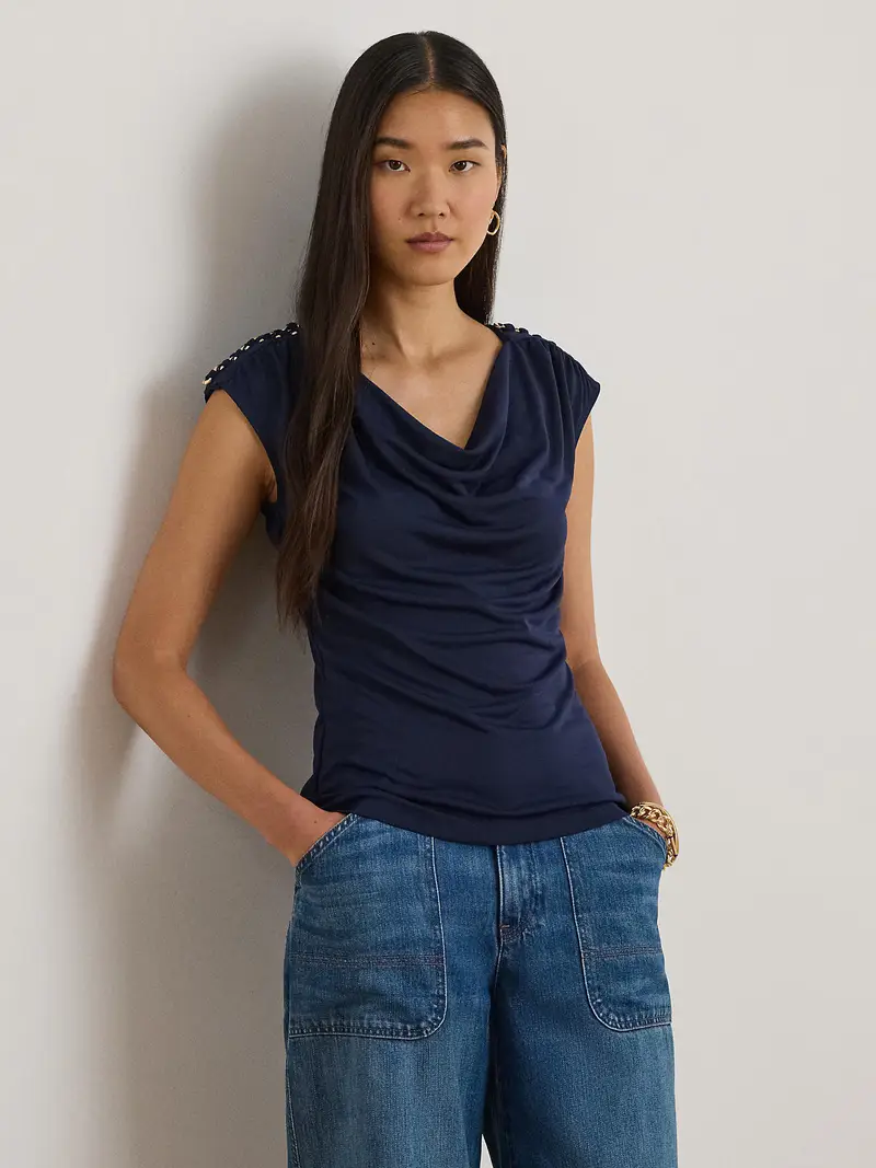 Lauren Ralph Lauren Top Blu 3936779 miniatura 2