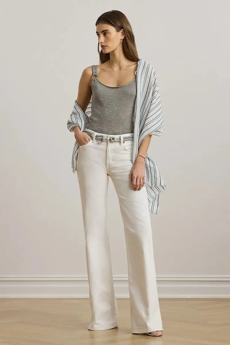 Lauren Ralph Lauren Top Donna Argento 3943994 miniatura 3