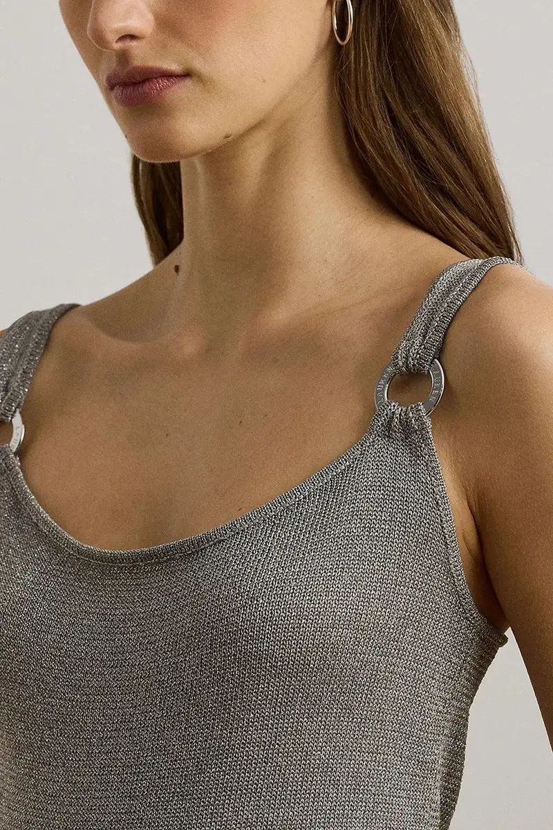 Lauren Ralph Lauren Top Donna Argento 3943994 miniatura 4