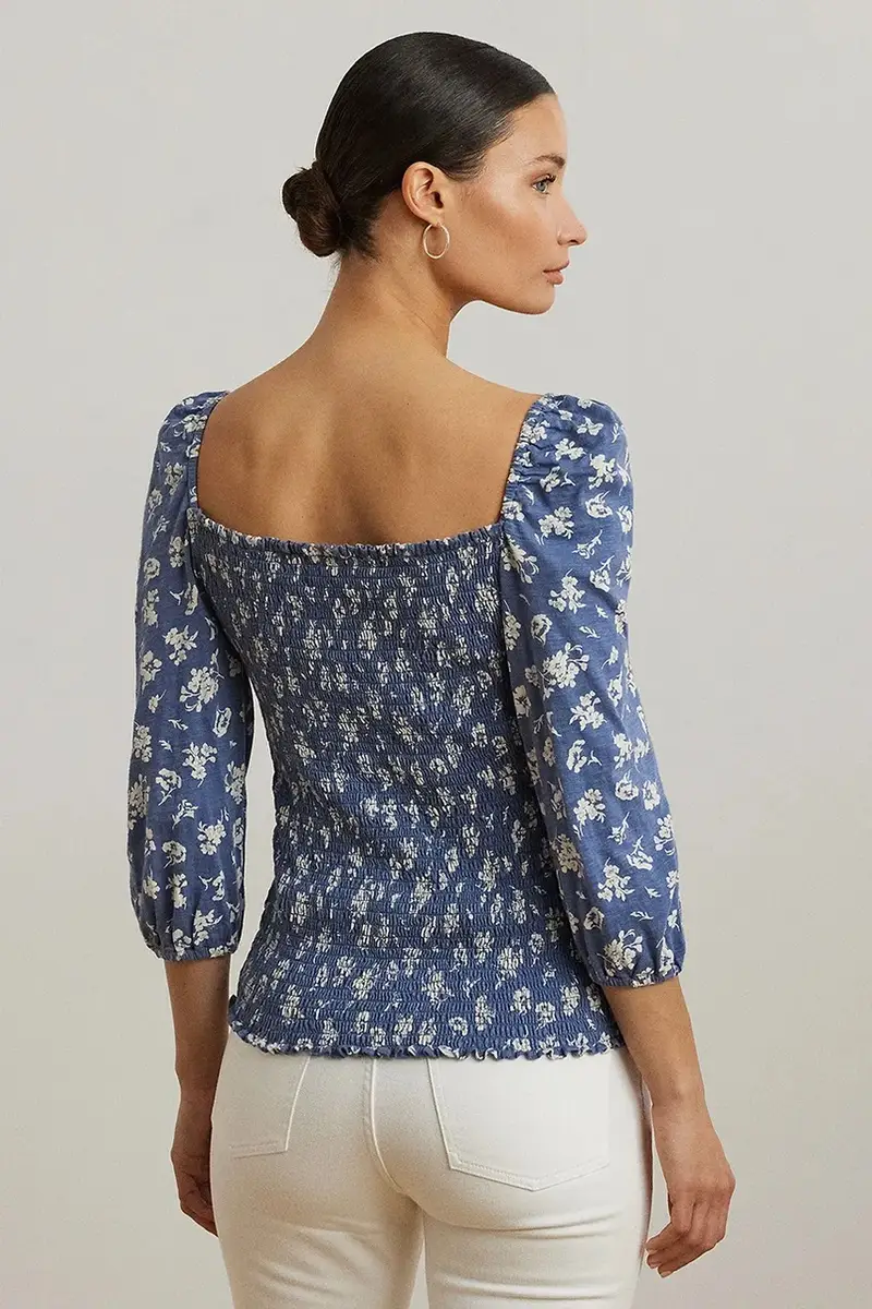 Lauren Ralph Lauren Top Donna Blu 3580785 miniatura 2