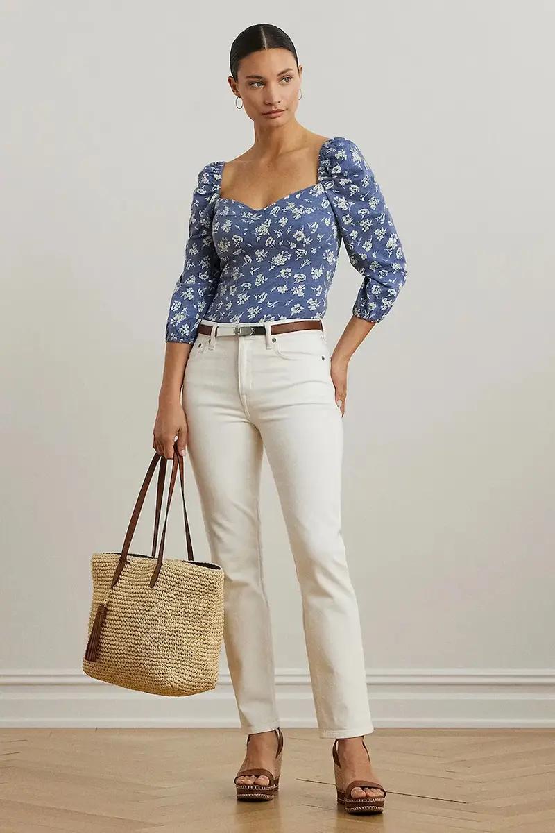 Lauren Ralph Lauren Top Donna Blu 3580785 miniatura 3