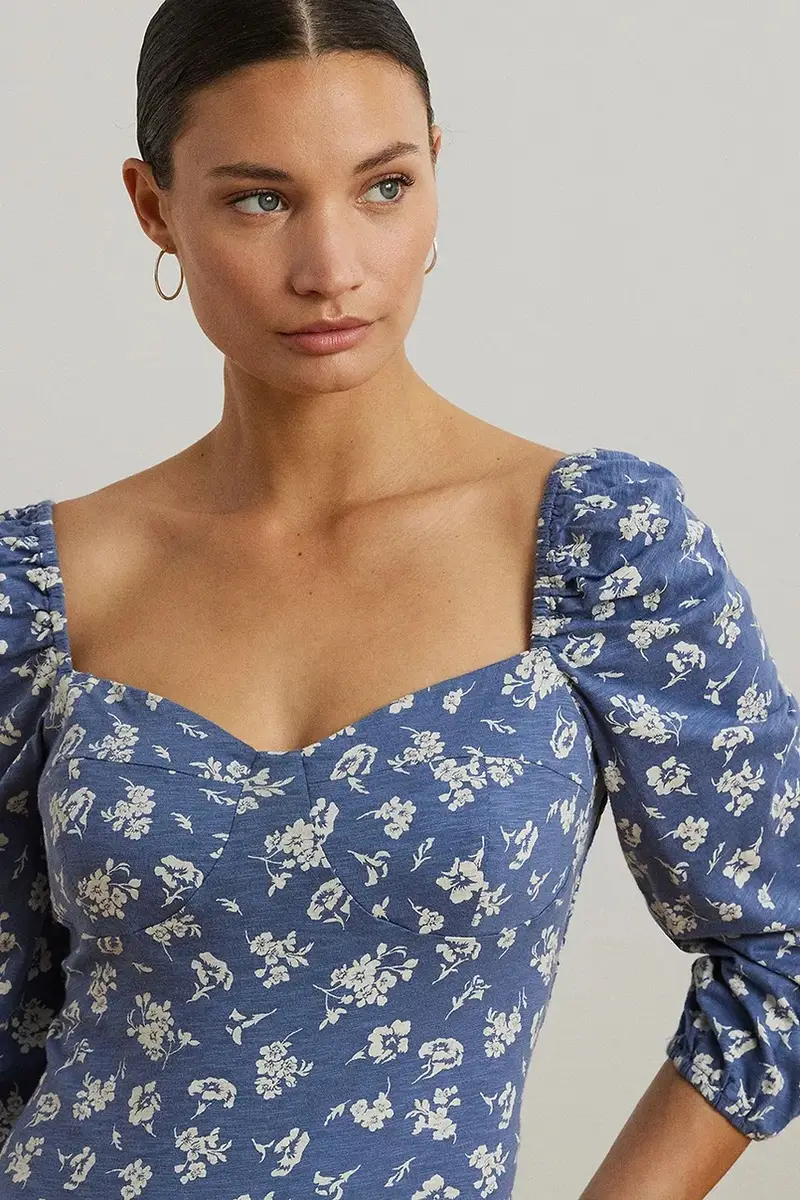 Lauren Ralph Lauren Top Donna Blu 3580785 miniatura 4