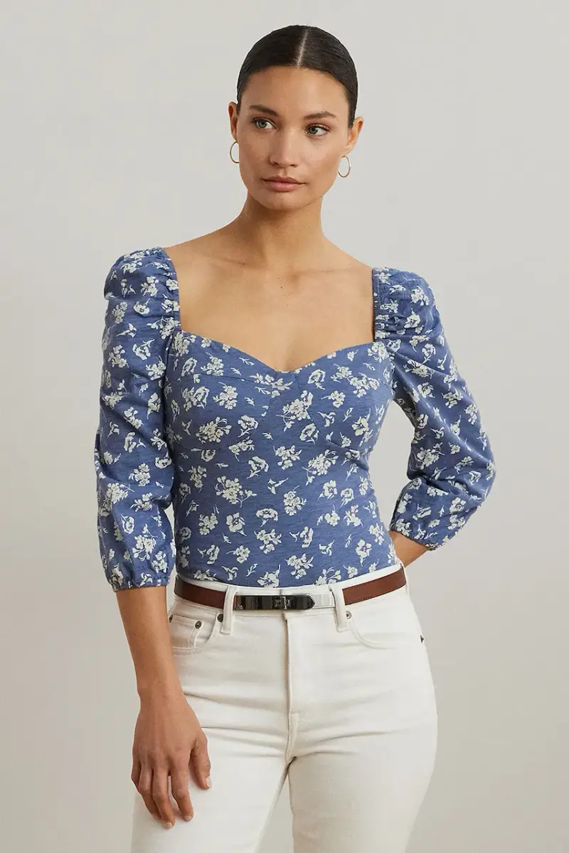 Lauren Ralph Lauren Top Donna Blu 3580785