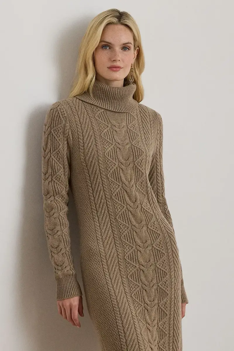 vestito con lana colore beige 200979705 miniatura 3