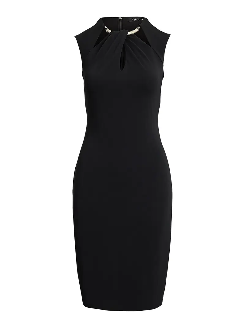 Vestito da cocktail a maniche corte Nero