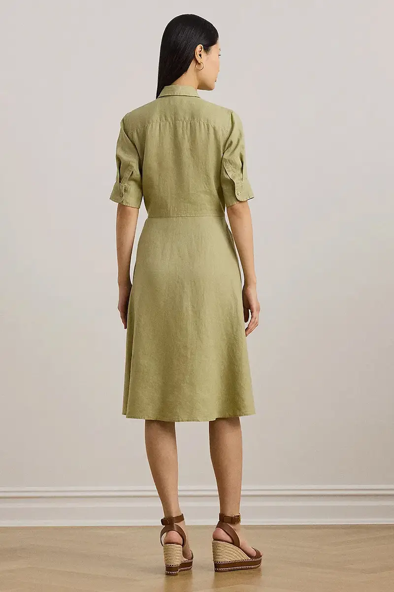 vestito di lino colore verde 200905667 miniatura 2