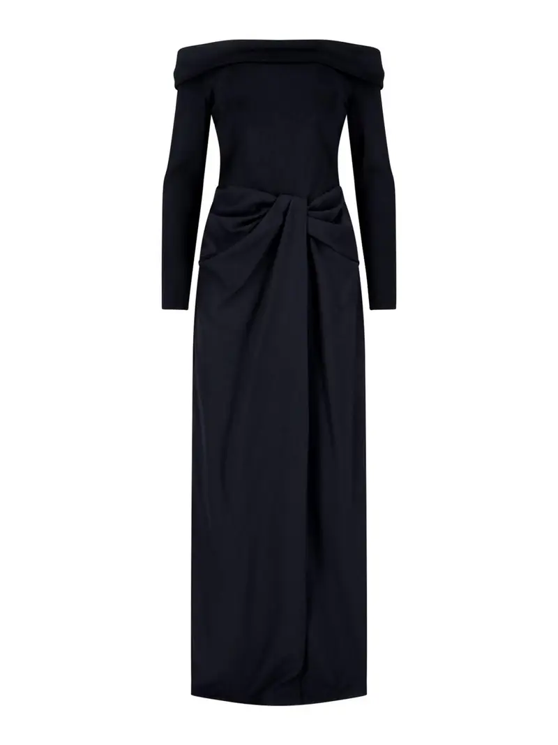 Vestito Maxi In Viscosa Nero