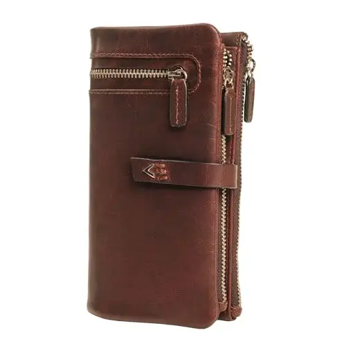 Lavalen® Portafoglio Donna Pelle Vera – Portafoglio Donna Firmato Grande Capacità con RFID – Porta Tessere Elegante -