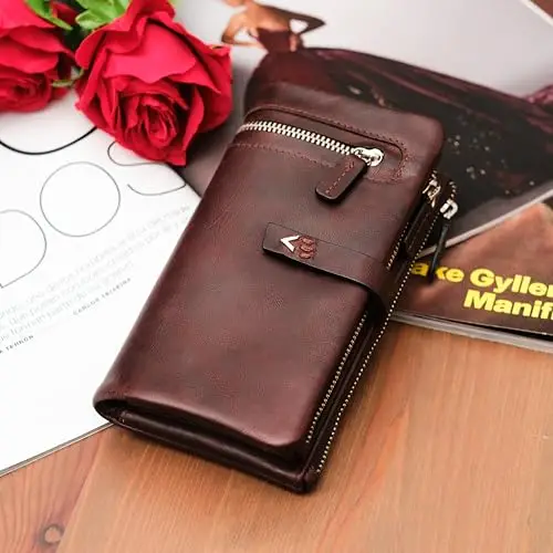 Lavalen® Portafoglio Donna Pelle Vera – Portafoglio Donna Firmato Grande Capacità con RFID – Porta Tessere Elegante miniatura 2