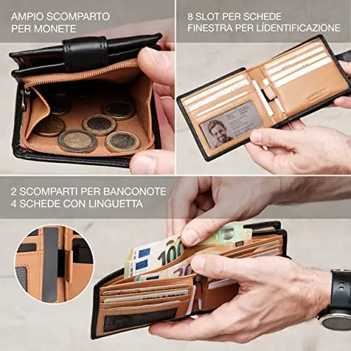 Lavalen Portamonete Uomo Nero 2597465 miniatura 3