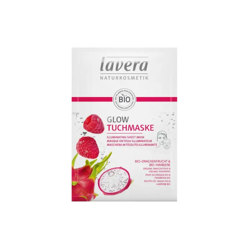 Maschera Illuminante a Tessuto con Dragoncello Bio e Lampone Bio